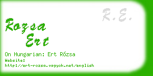 rozsa ert business card
